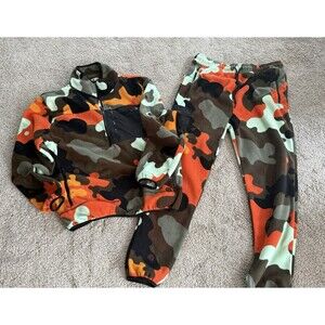 Original Fables Men's 2XL Camo Fleece Sweatshirt & Pants Matching Set